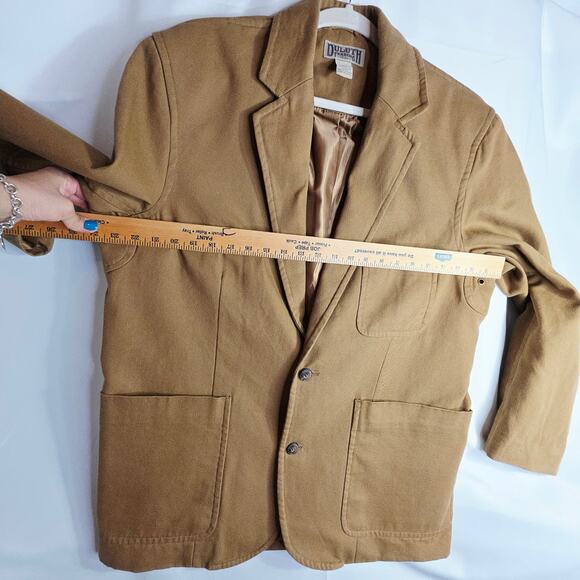 Duluth Trading L Firehose Brown Heavy duty Utility Jacket n Blazer Multi pokts - Picture 5 of 16